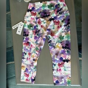 RBX Floral Print Yoga Capri XL NWT